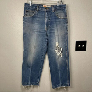 RARE Route 66 Regular High Rise Distressed Straight Leg Jeans 34x29